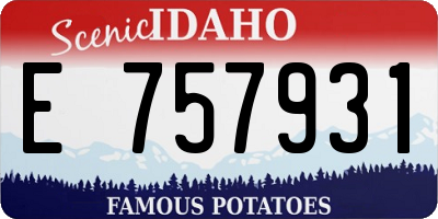 ID license plate E757931