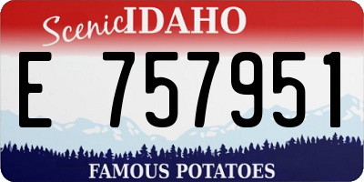 ID license plate E757951