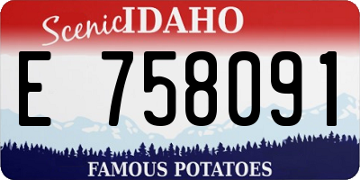 ID license plate E758091