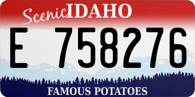 ID license plate E758276