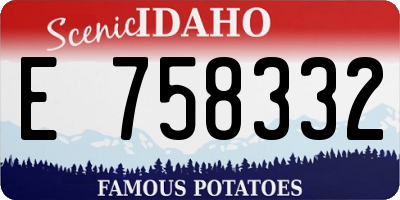 ID license plate E758332