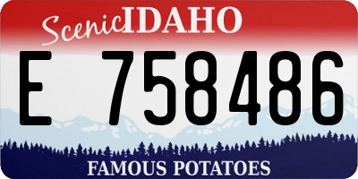 ID license plate E758486