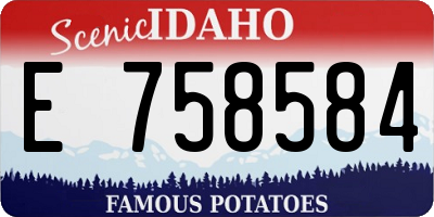 ID license plate E758584