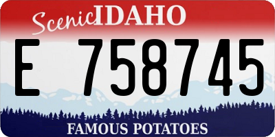 ID license plate E758745