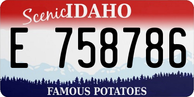 ID license plate E758786