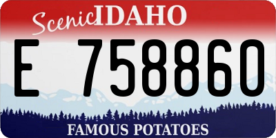 ID license plate E758860