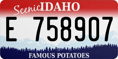 ID license plate E758907