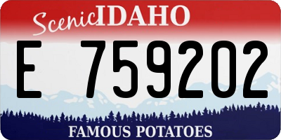 ID license plate E759202
