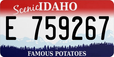 ID license plate E759267