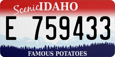 ID license plate E759433