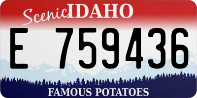 ID license plate E759436