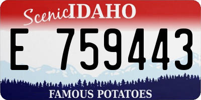 ID license plate E759443
