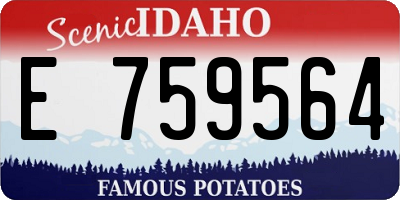 ID license plate E759564
