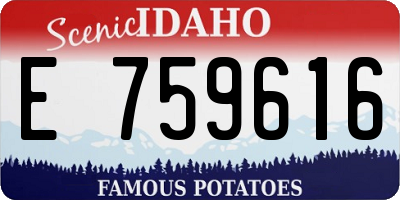 ID license plate E759616
