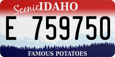 ID license plate E759750