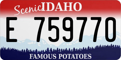 ID license plate E759770