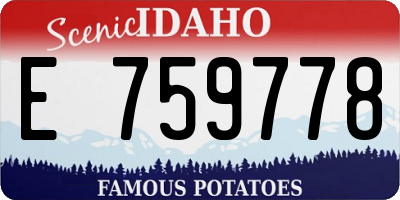 ID license plate E759778