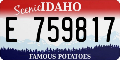 ID license plate E759817