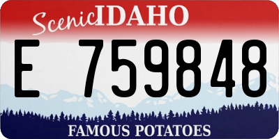 ID license plate E759848