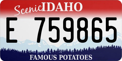 ID license plate E759865