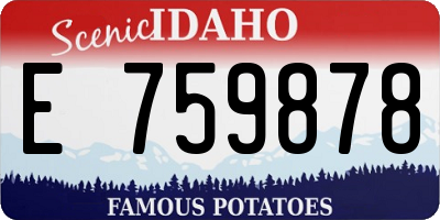 ID license plate E759878