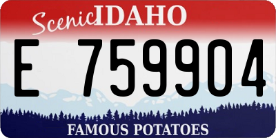 ID license plate E759904