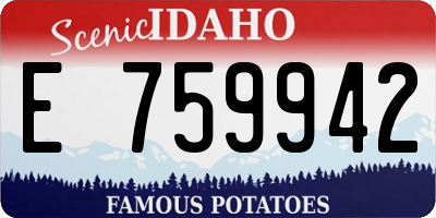 ID license plate E759942