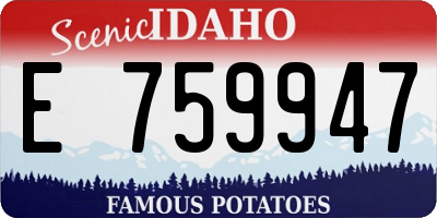 ID license plate E759947