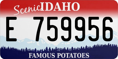 ID license plate E759956