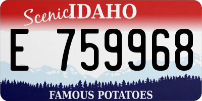 ID license plate E759968