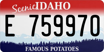 ID license plate E759970