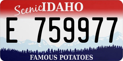 ID license plate E759977
