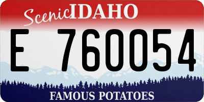 ID license plate E760054