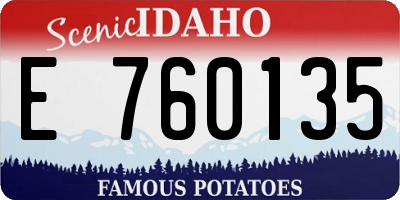 ID license plate E760135