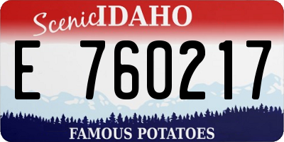 ID license plate E760217