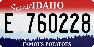 ID license plate E760228