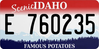 ID license plate E760235
