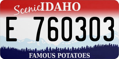 ID license plate E760303