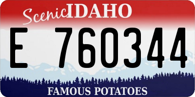 ID license plate E760344
