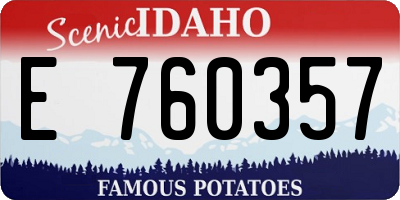 ID license plate E760357
