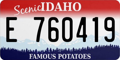 ID license plate E760419