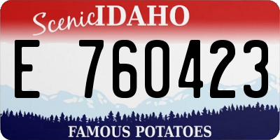 ID license plate E760423