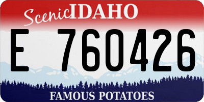 ID license plate E760426