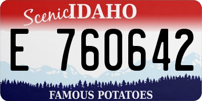 ID license plate E760642