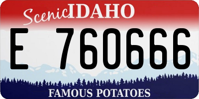 ID license plate E760666