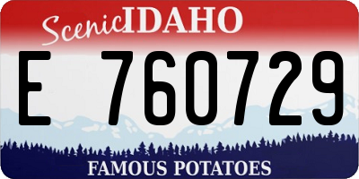 ID license plate E760729
