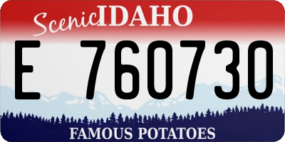 ID license plate E760730