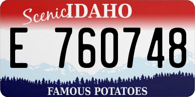 ID license plate E760748