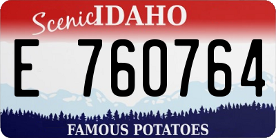 ID license plate E760764