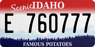 ID license plate E760777
